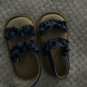Blue Ruffle Kids Sandals